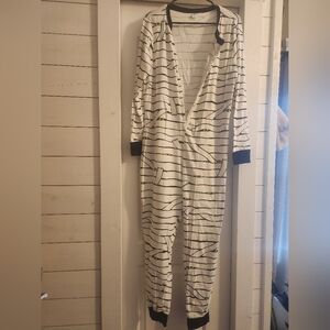 Old Navy Black and White Striped Onesie
